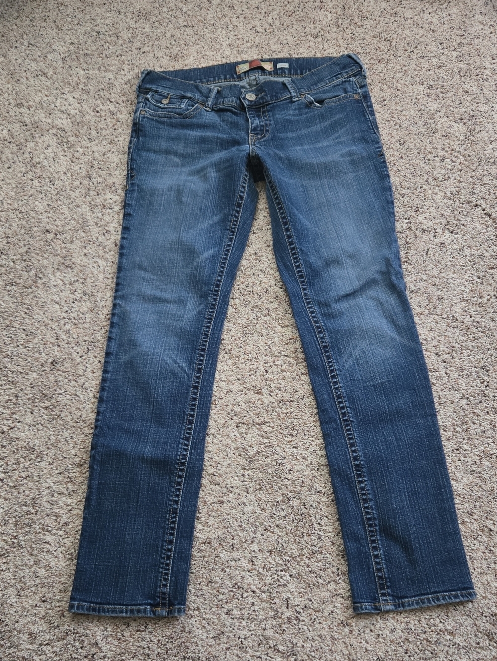 Old Navy Women's Button Flap Pocket Jeans Ultra Low Rise Size 10 Y2K